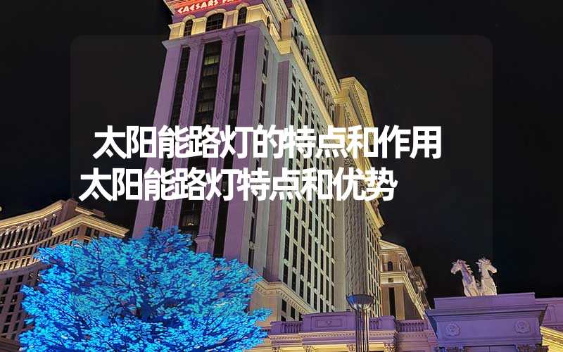 太阳能路灯的特点和作用 太阳能路灯特点和优势